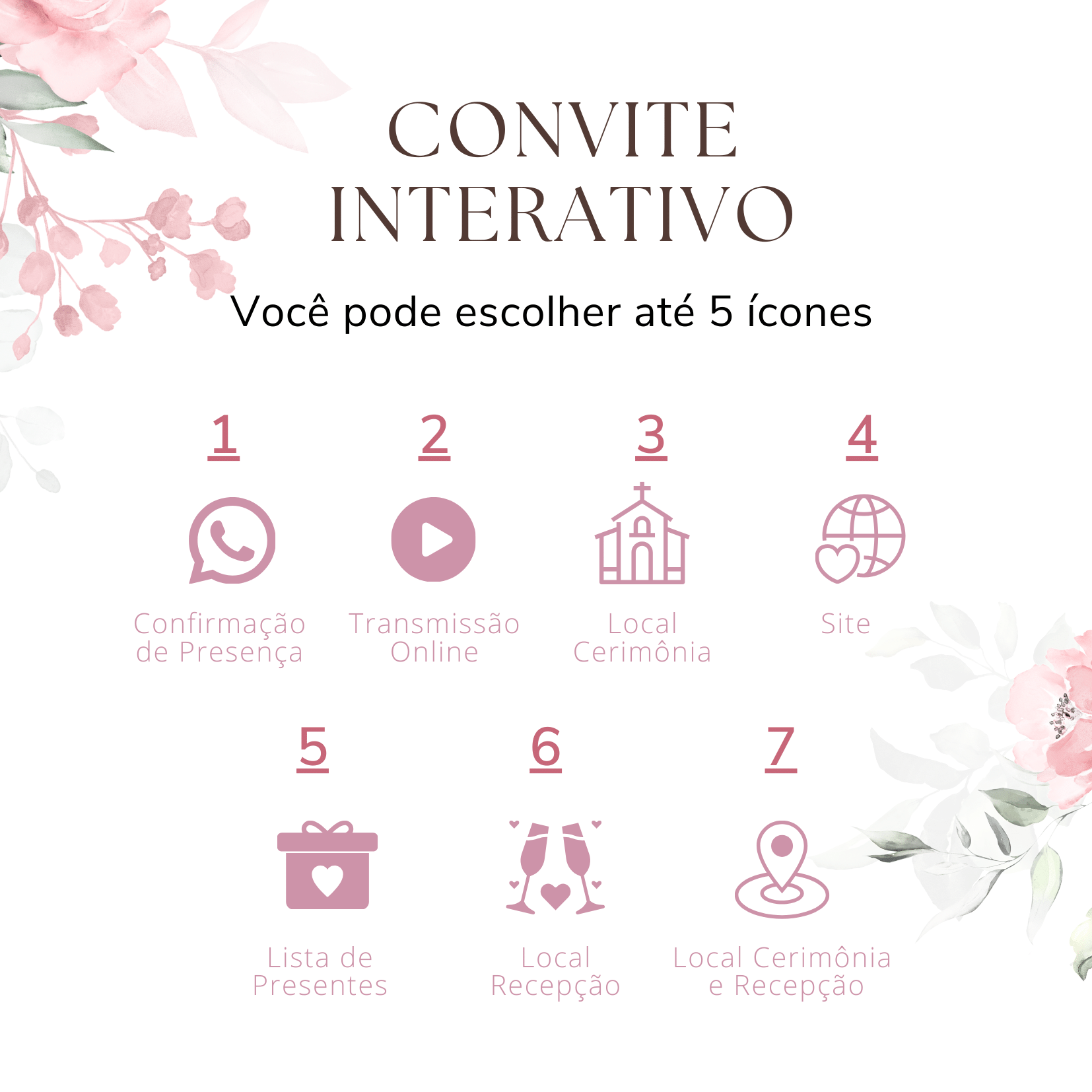 Convite casamento interativo + Confirmação de presença