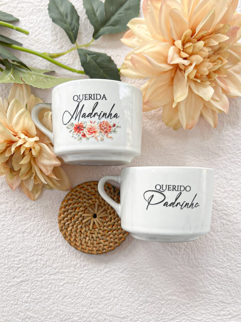 Xícara Porcelana Personalizada – (Escritas Padrão) – Le Poa