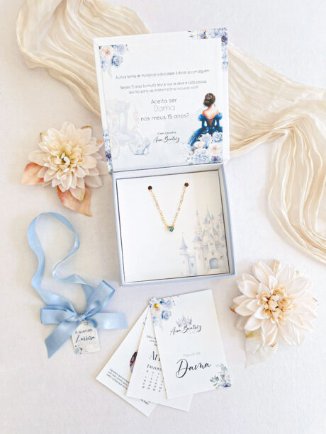 Caixa Individual Amigas/Damas 15X15 (Cartonagem) - com PULSEIRA