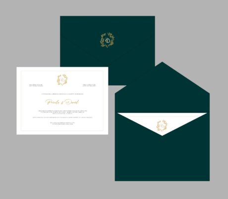 Convite Carta Tradicional GRANDE 30X22 - Lacre de cera - VERDE ESCURO -COD. 269